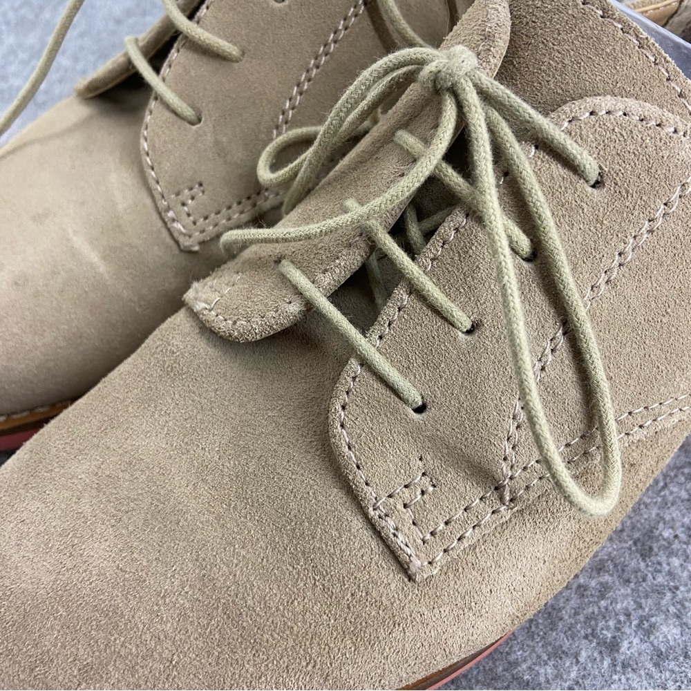 Bass Women’s Oxford Tan Beige Suede Lace Up Shoes Size 8M - Picture 7 of 8